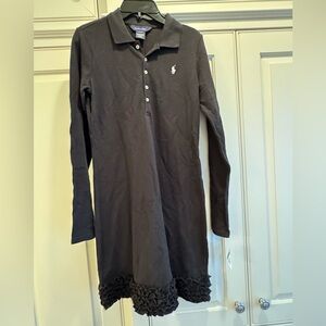 Ralph Lauren long sleeve black polo dress NWT
size L(12-14)